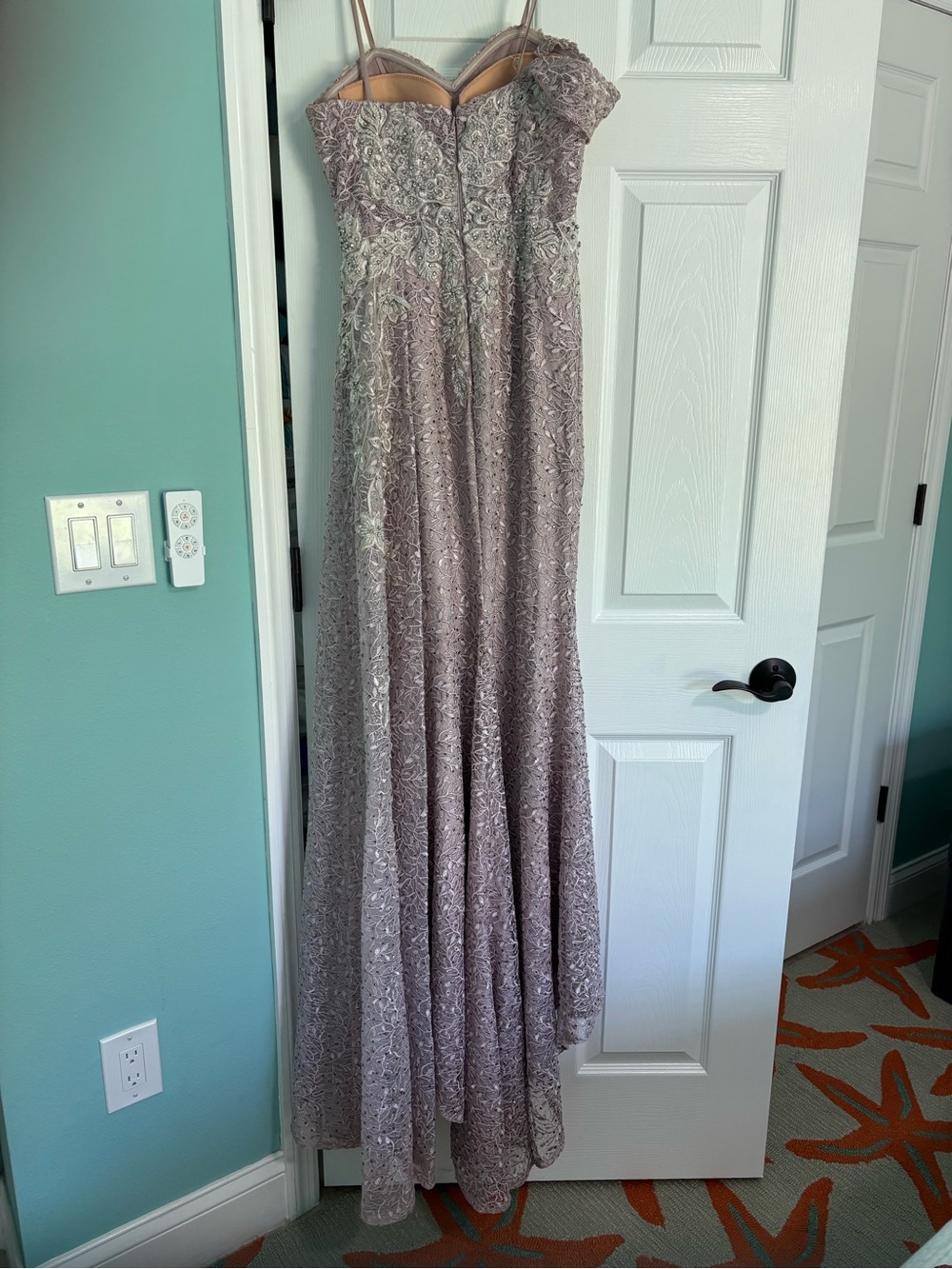 Catwalk Couture Lilac (lavender) Lace Embellished Evening Gown 6 - Picture 13 of 17